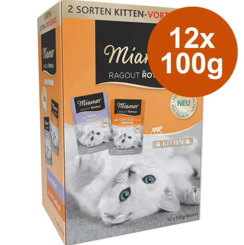 Miamor Ragout Royale in Jelly Kitten -lajitelma naudanliha + siipikarja hyytelössä