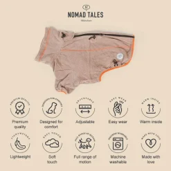 Nomad Tales Blush -fleecetakki koiralle, toffee