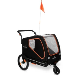 Nomad Tales Spirit Bike Trailer, ebony / tangerine