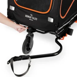 Nomad Tales Spirit Bike Trailer, ebony / tangerine