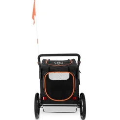 Nomad Tales Spirit Bike Trailer, ebony / tangerine