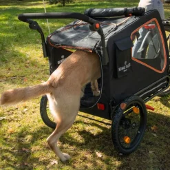 Nomad Tales Spirit Bike Trailer, ebony / tangerine