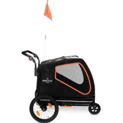Nomad Tales Spirit Bike Trailer, ebony / tangerine