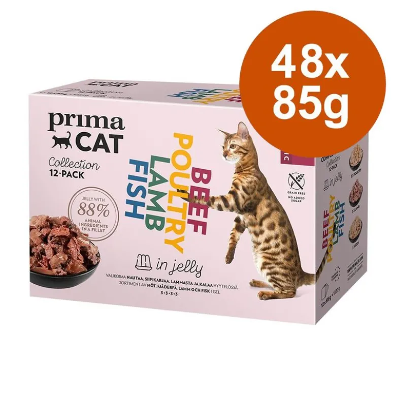 PrimaCat Classic hyytelössä -säästöpakkaus 48 x 85 g