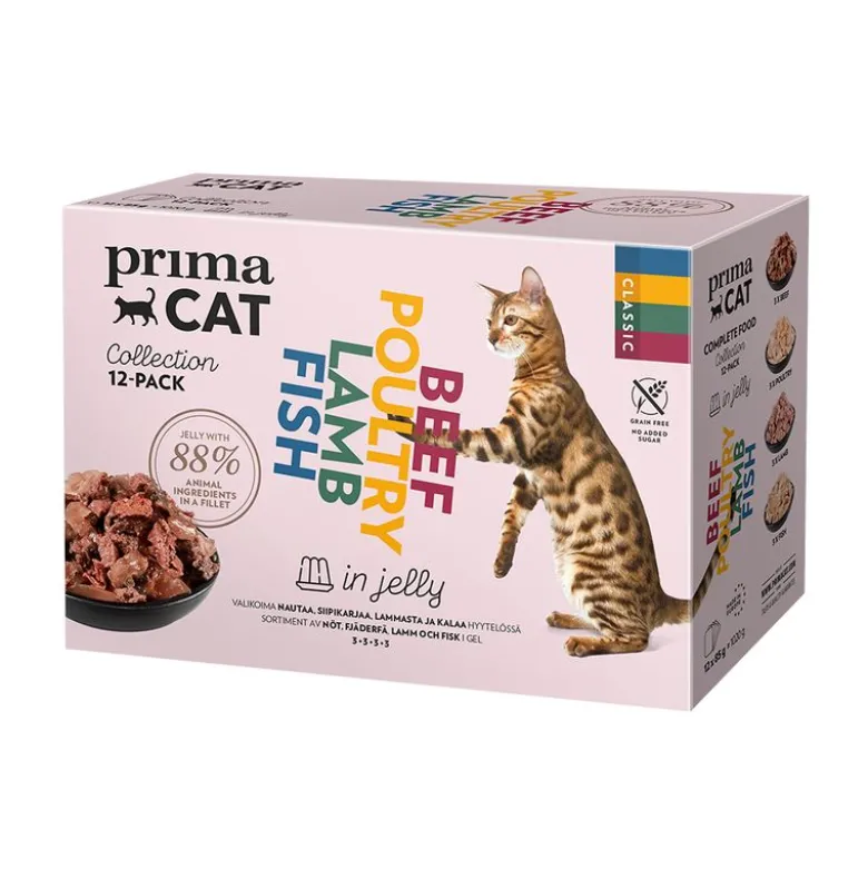 PrimaCat Classic hyytelössä 12 x 85 g