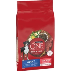 Purina One Medium/Maxi Adult - nauta ja riisi