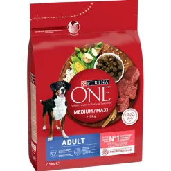 Purina One Medium/Maxi Adult - nauta ja riisi