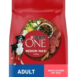 Purina One Medium/Maxi Adult - nauta ja riisi