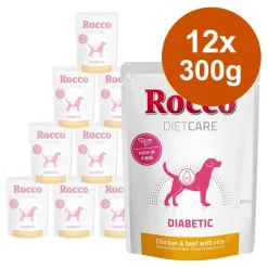Rocco Diet Care Diabetic kana, nauta ja riisi 300 g – pussi