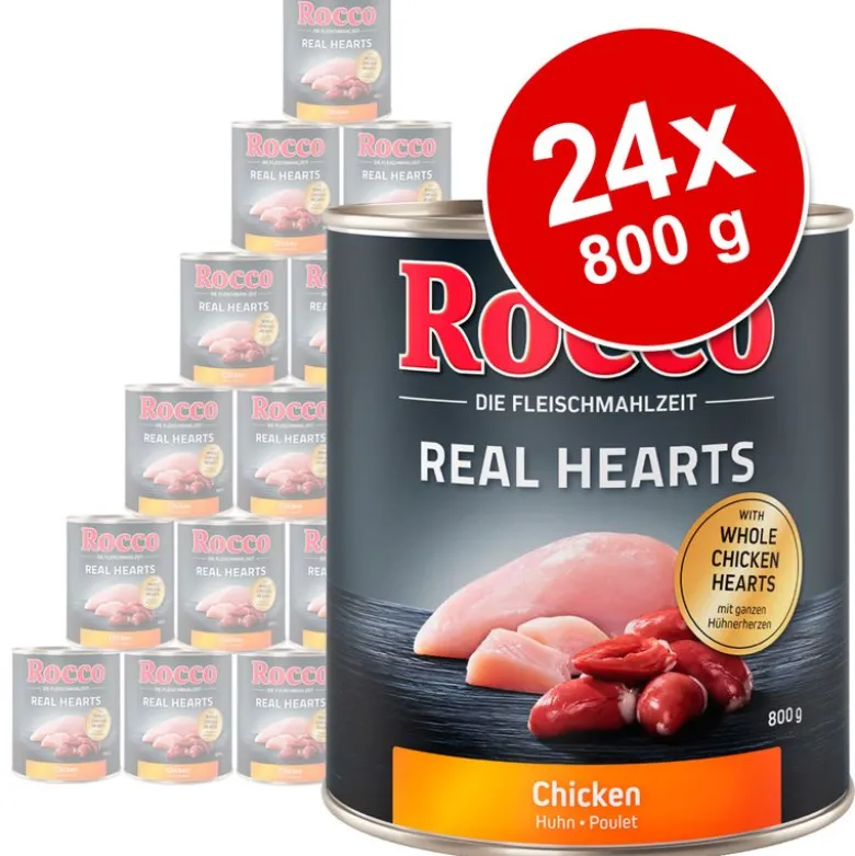 Rocco Real Hearts -säästöpakkaus 24 x 800 g