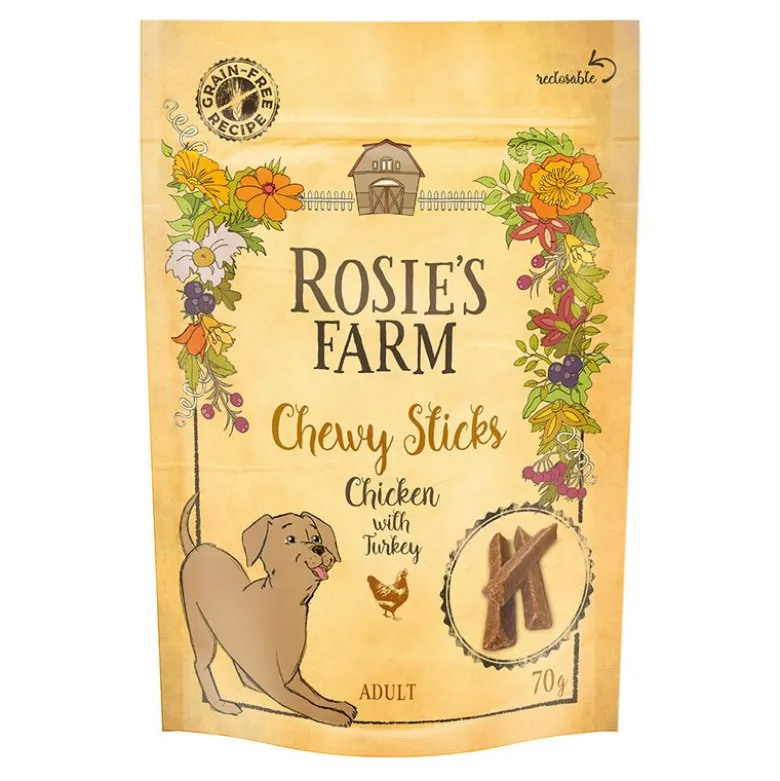 Rosie's Farm Chewy Sticks kana ja kalkkuna