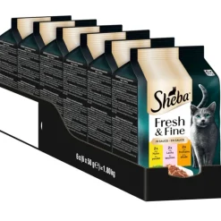 Sheba Fresh & Fine Fresh Pouches -säästöpakkaus 72 x 50 g