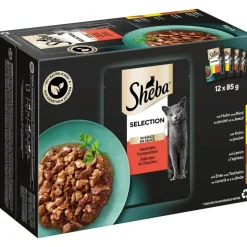 Sheba-tuorepussilajitelma megapakkauksessa 24 x 85 g