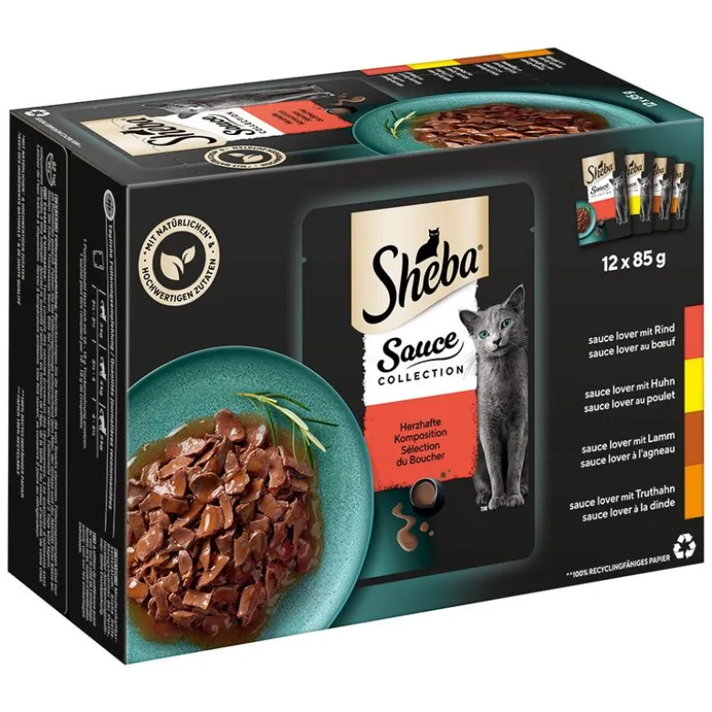 Sheba-tuorepussilajitelma megapakkauksessa 24 x 85 g