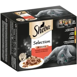 Sheba-tuorepussilajitelma megapakkauksessa 24 x 85 g