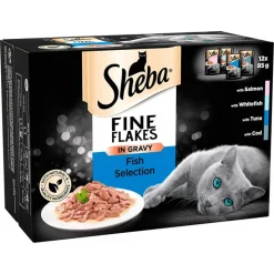 Sheba-tuorepussilajitelma megapakkauksessa 24 x 85 g