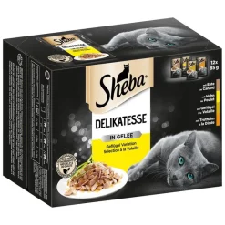 Sheba-tuorepussilajitelma säästöpakkauksessa 144 x 85 g