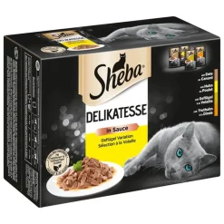 Sheba-tuorepussilajitelma säästöpakkauksessa 144 x 85 g