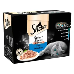 Sheba-tuorepussilajitelma säästöpakkauksessa 144 x 85 g