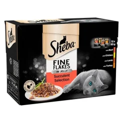 Sheba-tuorepussilajitelma säästöpakkauksessa 144 x 85 g