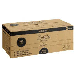 Smilla Deluxe Pouches -paloja kastikkeessa vihannesten kera