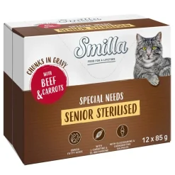 Smilla Senior Sterilised paloja kastikkeessa vihannesten kera