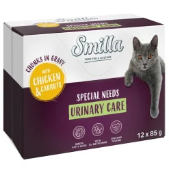 Smilla Urinary Care Pouches paloja kastikkeessa vihannesten kera