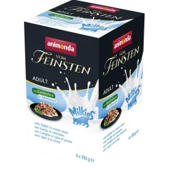 Säästöpakkaus animonda Vom Feinsten Adult Milkies kastikkeessa 32 x 100 g