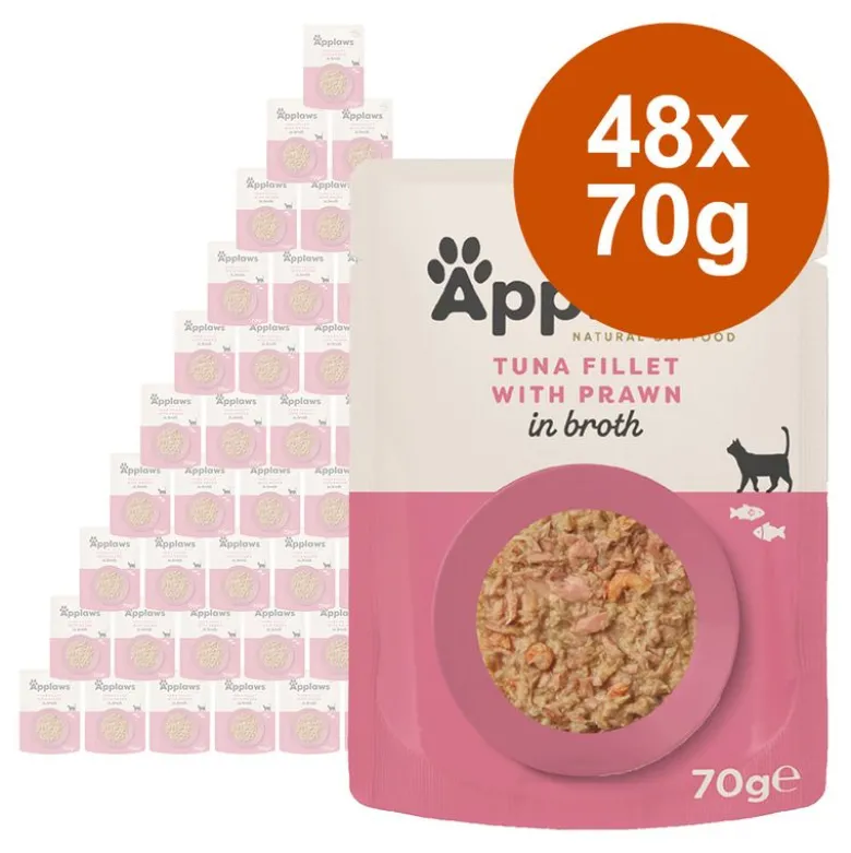 Säästöpakkaus Applaws Cat Natural liemessä 48 x 70 g