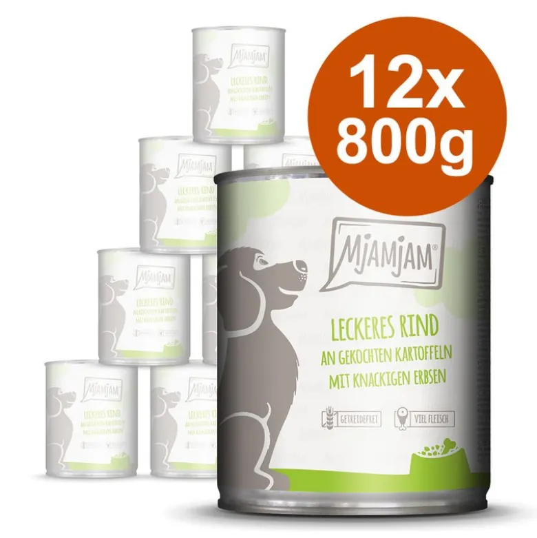 Säästöpakkaus MjAMjAM Adult Dog 12 x 800 g