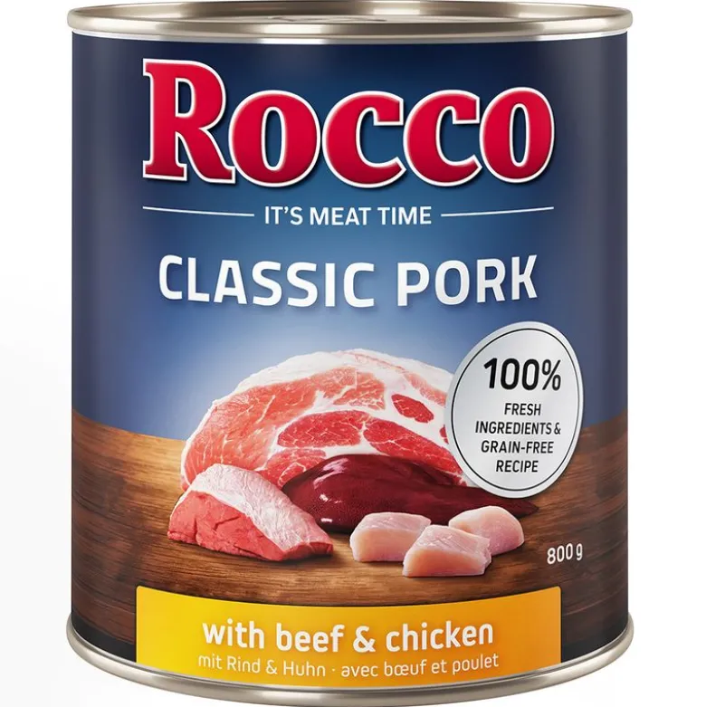 Säästöpakkaus Rocco Classic Pork 24 x 800g