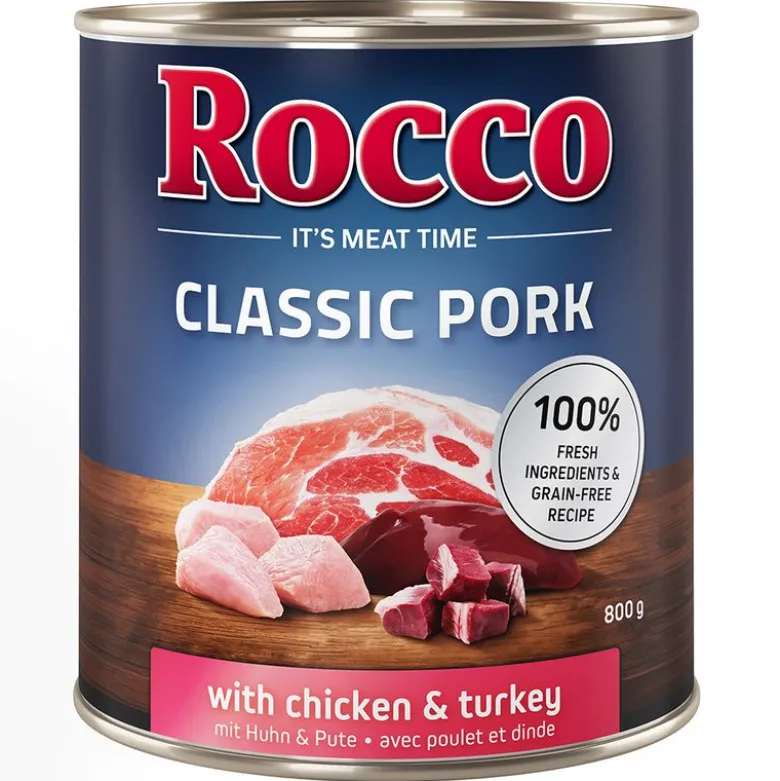 Säästöpakkaus Rocco Classic Pork 24 x 800g