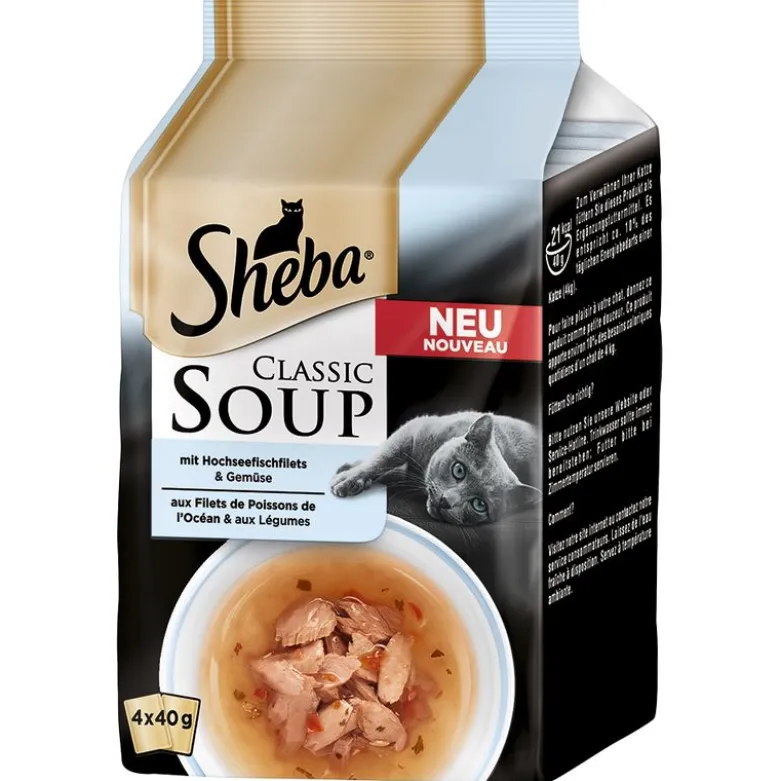 Säästöpakkaus Sheba Classic Soup Pouch 80 x 40 g