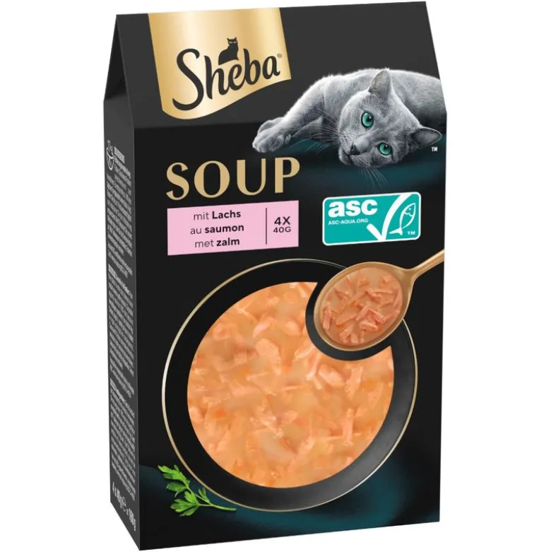 Säästöpakkaus Sheba Classic Soup Pouch 80 x 40 g