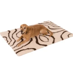 Säästöpakkaus: Vetbed® Isobed SL Wave, kerma/ruskea + SL Paw -koiranpeitto