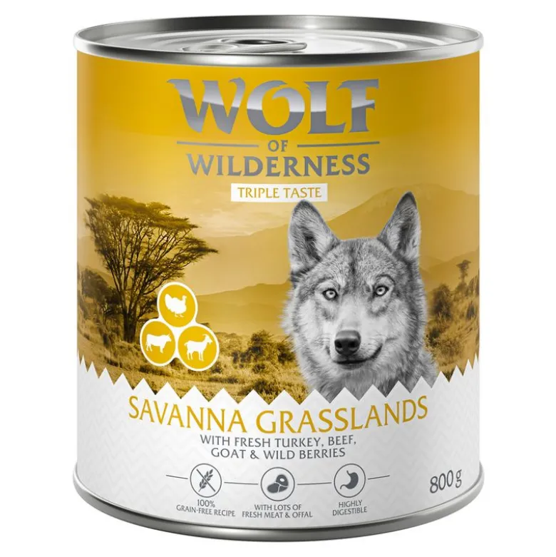 Säästöpakkaus: Wolf of Wilderness "The Taste Of" 24 x 800 g