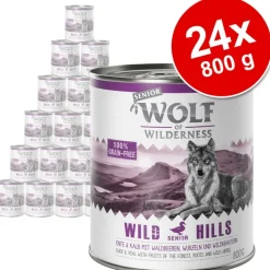 Säästöpakkaus Wolf of Wilderness Senior 24 x 800 g