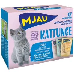 Säästöpakkaus: 24 x 85 g Mjau Kitten Pouch