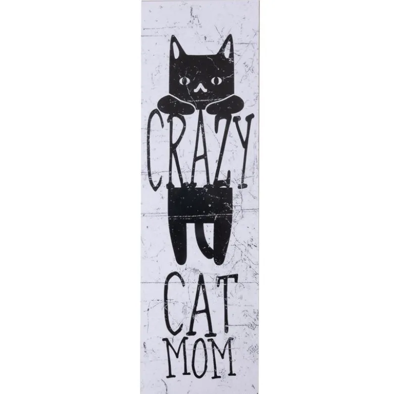 TIAKI "Crazy Cat Mum" -koristekyltti ripustettavaksi