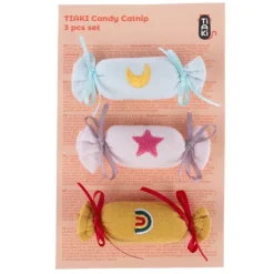 TIAKI Junior Candy -kissanlelusetti kissanmintulla