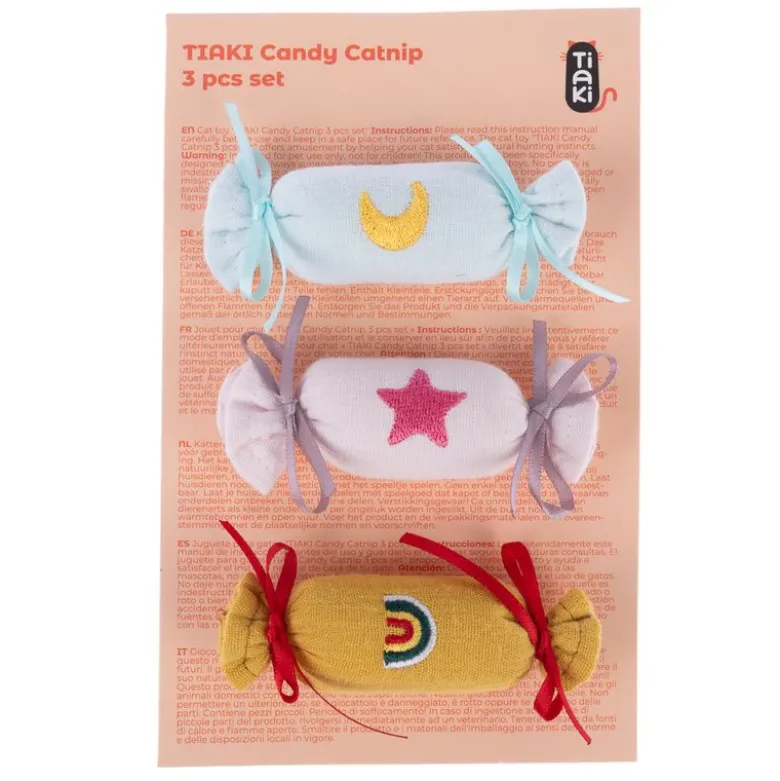 TIAKI Junior Candy -kissanlelusetti kissanmintulla