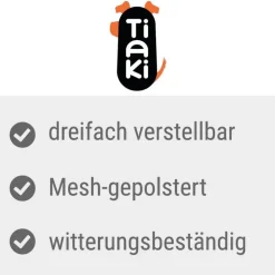 TIAKI Mesh -koiran talutushihna, beige