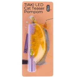 TIAKI Pompom -onkilelu kissalle LED-osoittimella