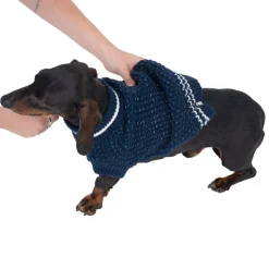 TIAKI Reflective Knit -koiranpusero, tummansininen