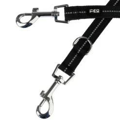 TIAKI Reflective Rubber koiran talutushihna, musta