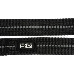 TIAKI Reflective Rubber koiran talutushihna, musta