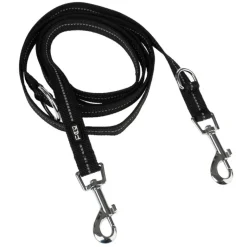 TIAKI Reflective Rubber koiran talutushihna, musta