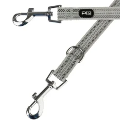 TIAKI Reflective Rubber -talutushihna, harmaa