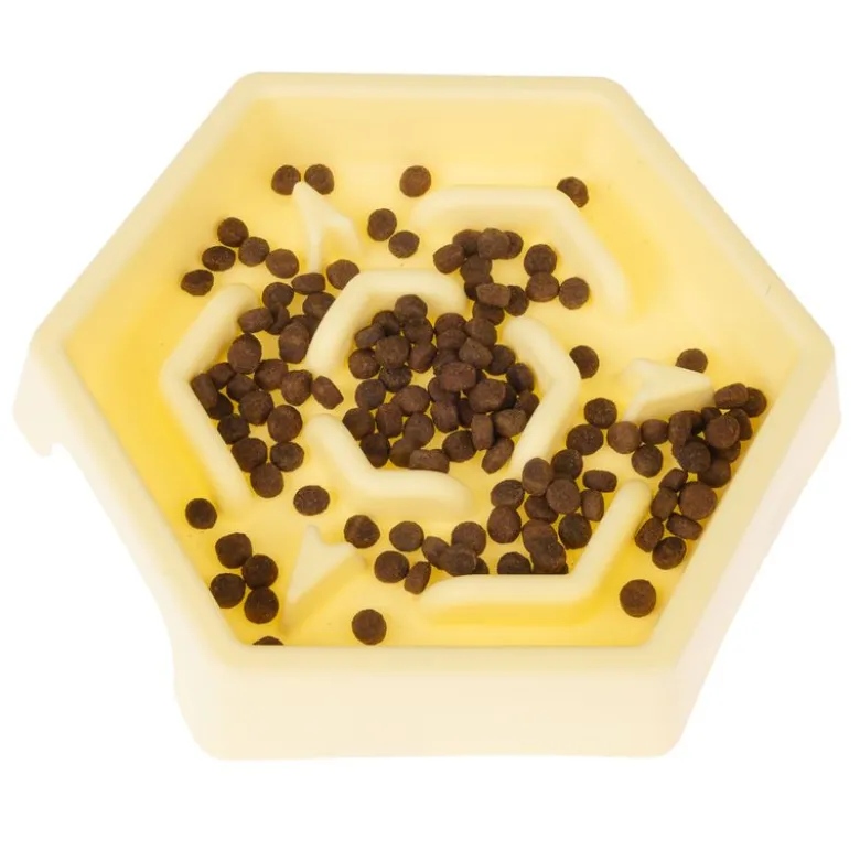 TIAKI Slow Feeder Yellow Hexagon