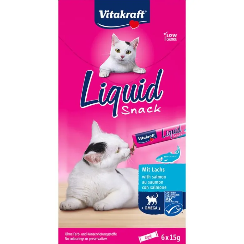 Vitakraft Cat Liquid-Snack Salmon + Omega 3